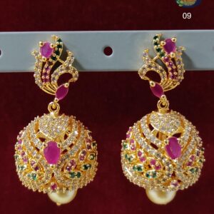 Boucles d’oreilles - Éclat Paon Rose