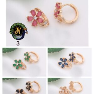 Boucles d’oreilles - Créoles Fleurs- Multi Couleurs