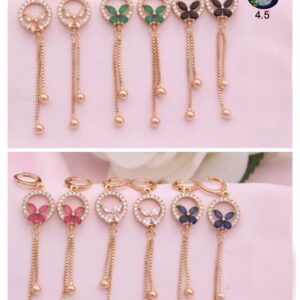 Boucles d’oreilles - Créoles O Papillons - Multi Couleurs