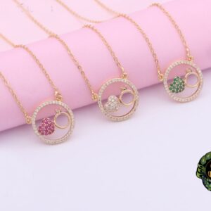 Colliers à pendentifs - Coeur & Bague (Multi Couleurs)