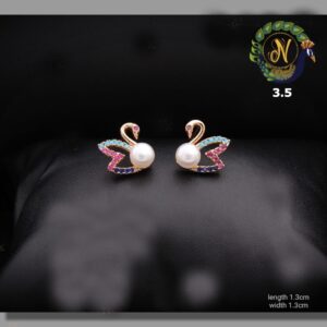 Boucles d’oreilles - Puces Arc-en-Ciel Paon