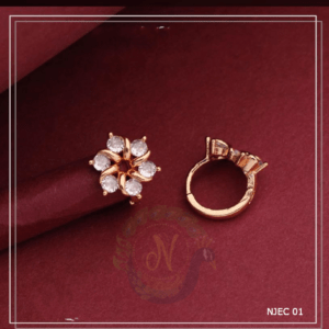 Boucles d’oreilles -  Créoles Florale 5